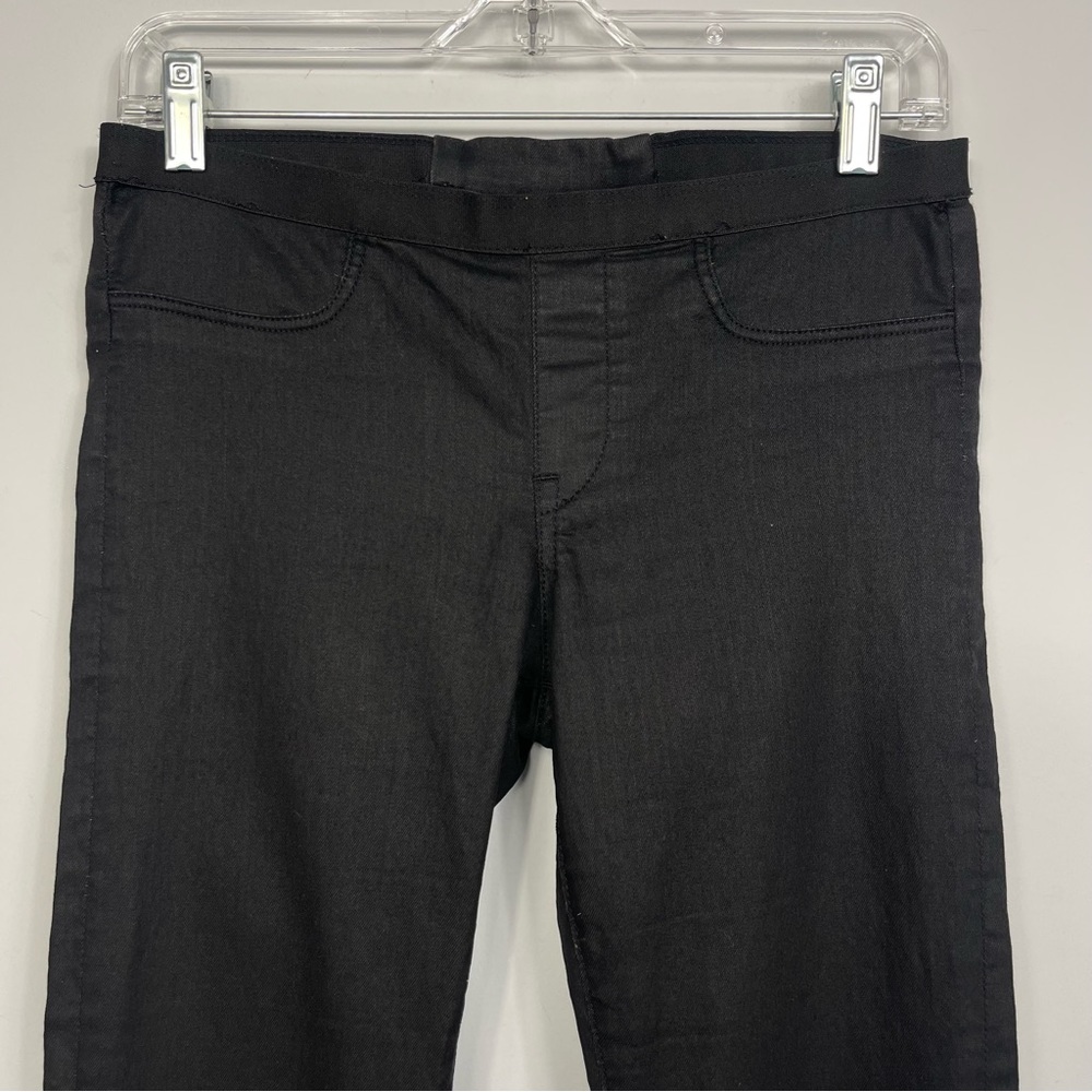 Helmut Lang Black Coated Cotton Blend Skinny Leg Jegging Jeans Pull On Pants 27 - Picture 7 of 16
